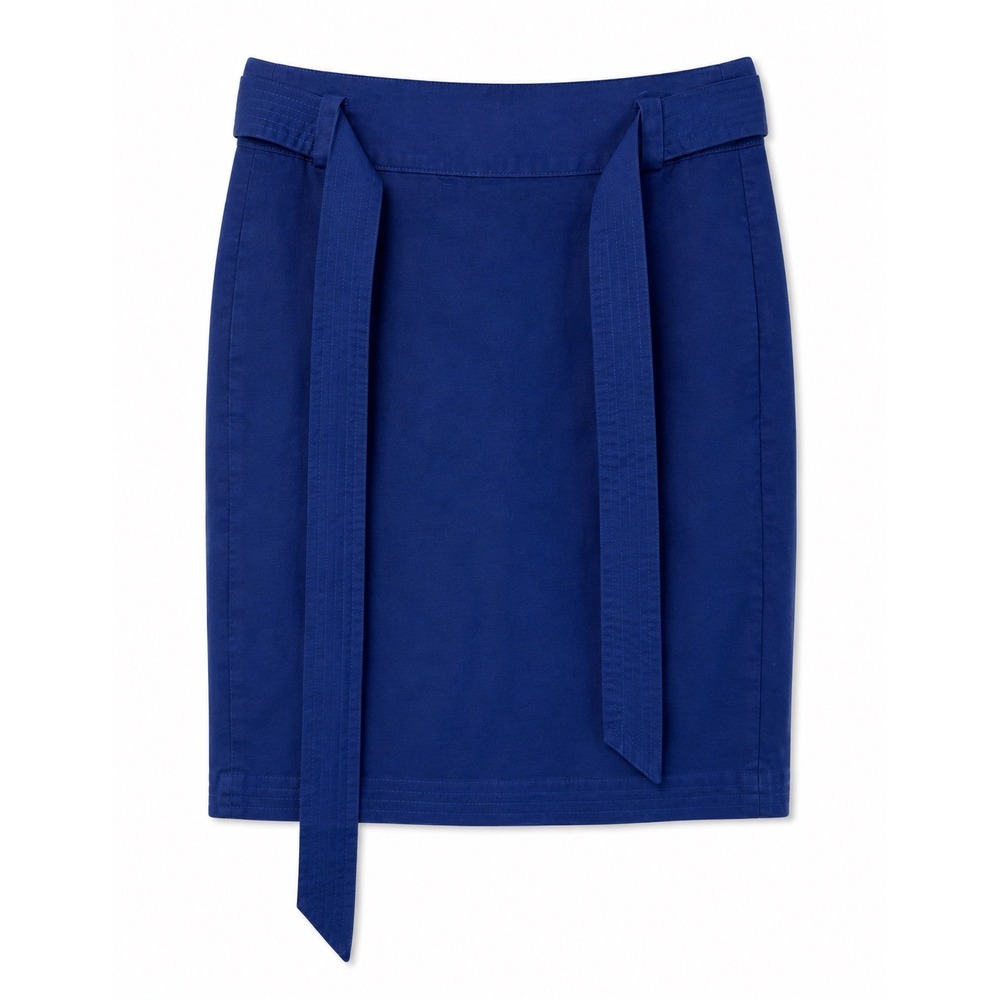 Banana Republic Royal Blue Linen Cotton Tie Waist Mini Skirt Size 0 Utility